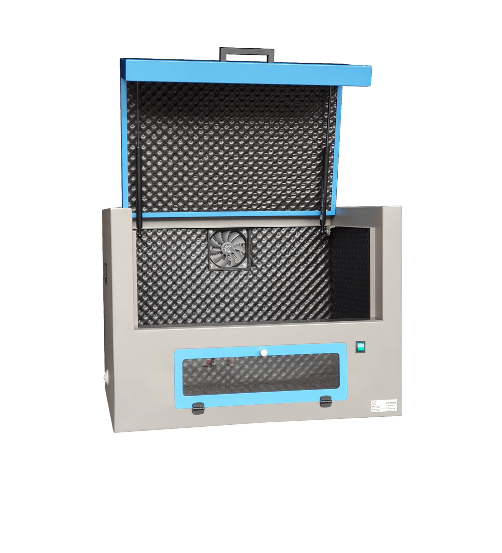 soundproof box for ultrasonic cleaning baths and ultrasonic cleaning baths with heating